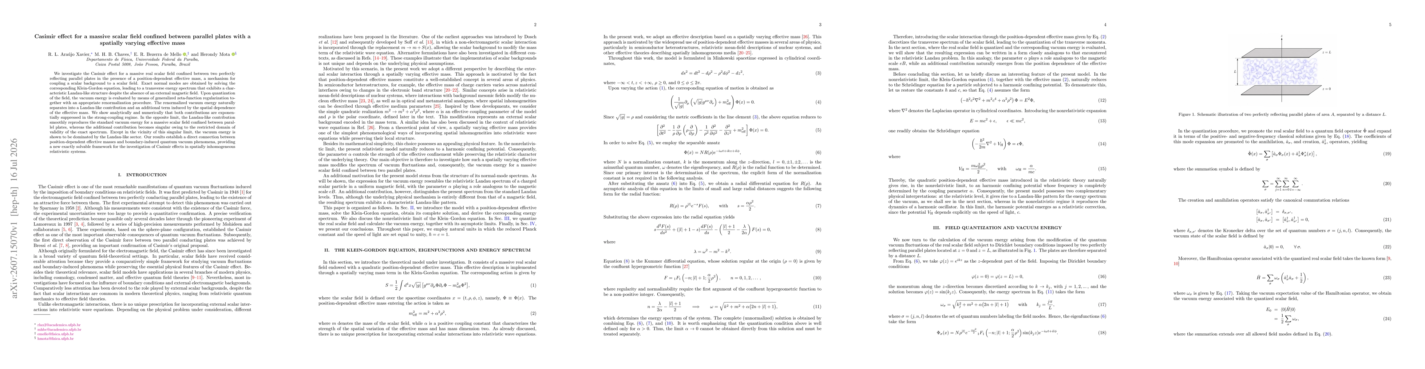 Thumbnail for Casimir effect for a massive scalar field confined between parallel plates with a spatially varying effective mass