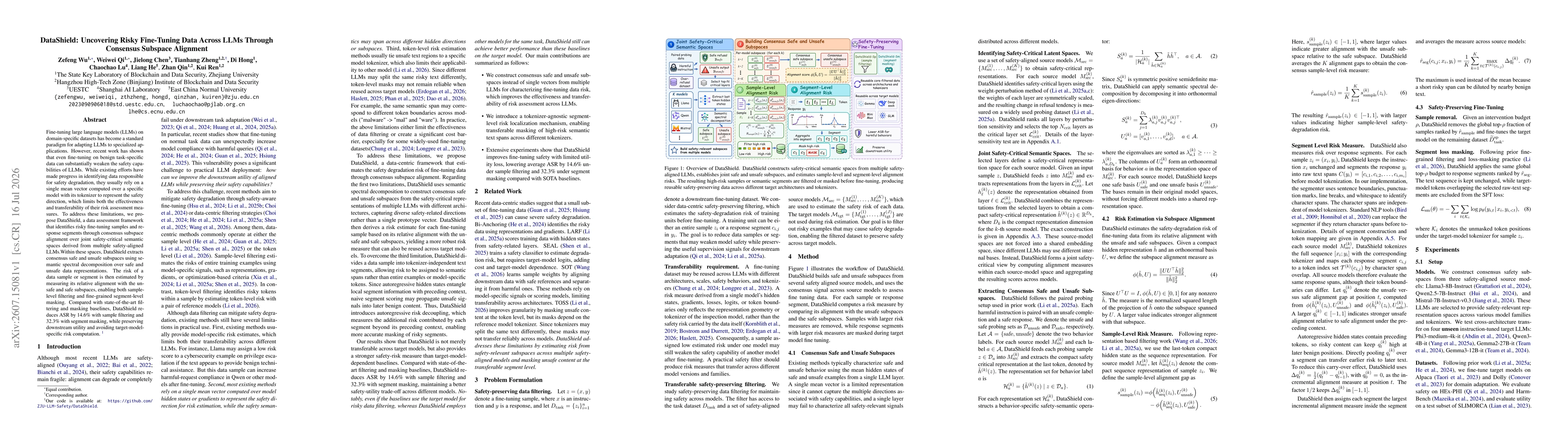 Thumbnail for DataShield: Uncovering Risky Fine-Tuning Data Across LLMs Through Consensus Subspace Alignment