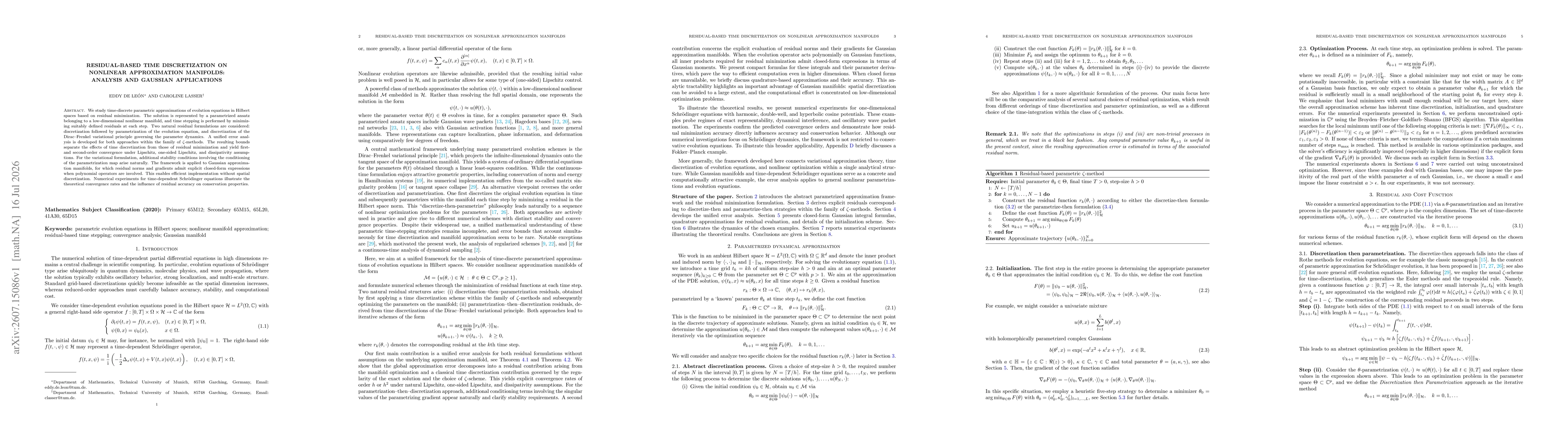 Thumbnail for Residual-Based Time Discretization on Nonlinear Approximation Manifolds: Analysis and Gaussian Applications