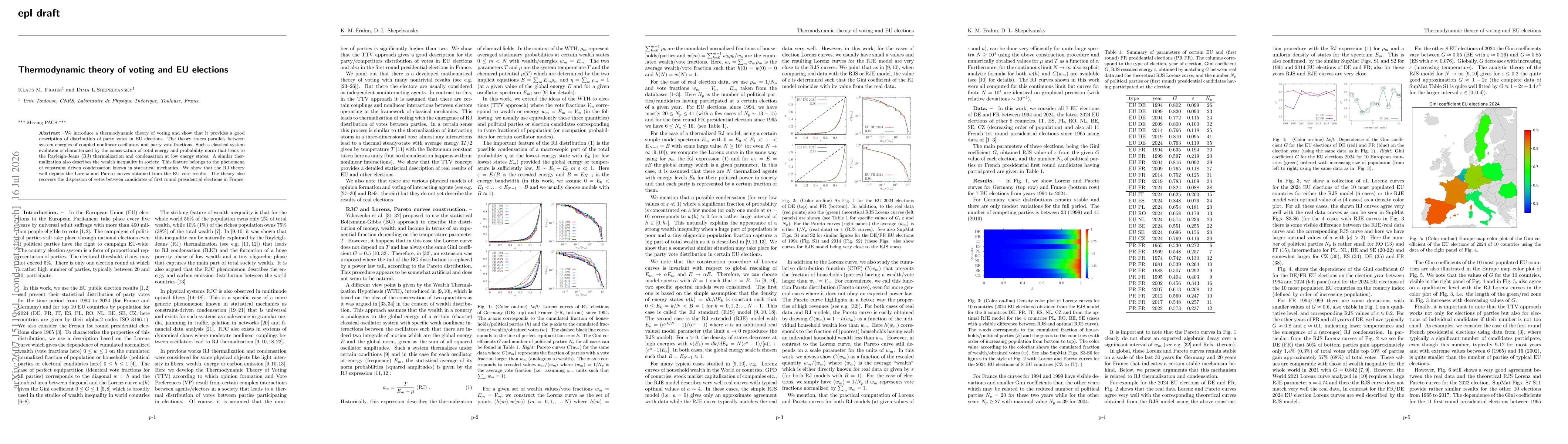Thumbnail for Thermodynamic theory of voting and EU elections