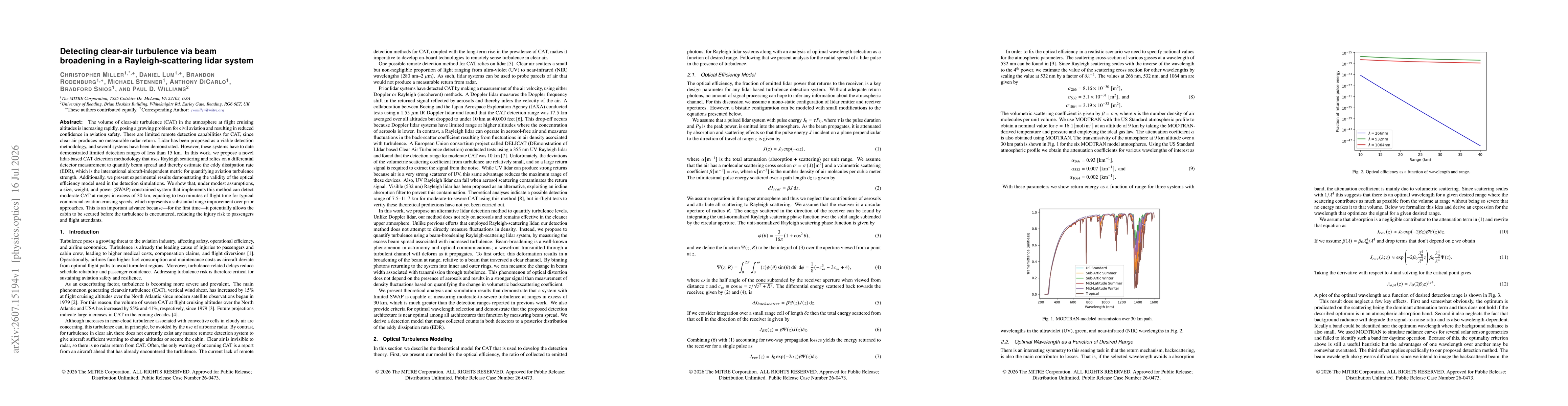 Thumbnail for Detecting clear-air turbulence via beam broadening in a Rayleigh-scattering lidar system