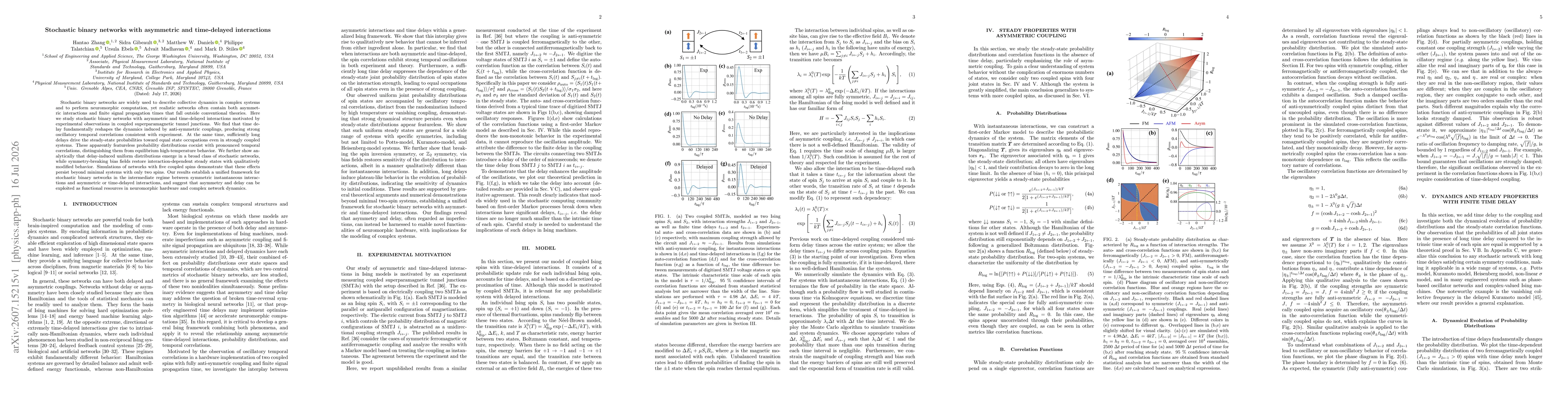 Thumbnail for Stochastic binary networks with asymmetric and time-delayed interactions