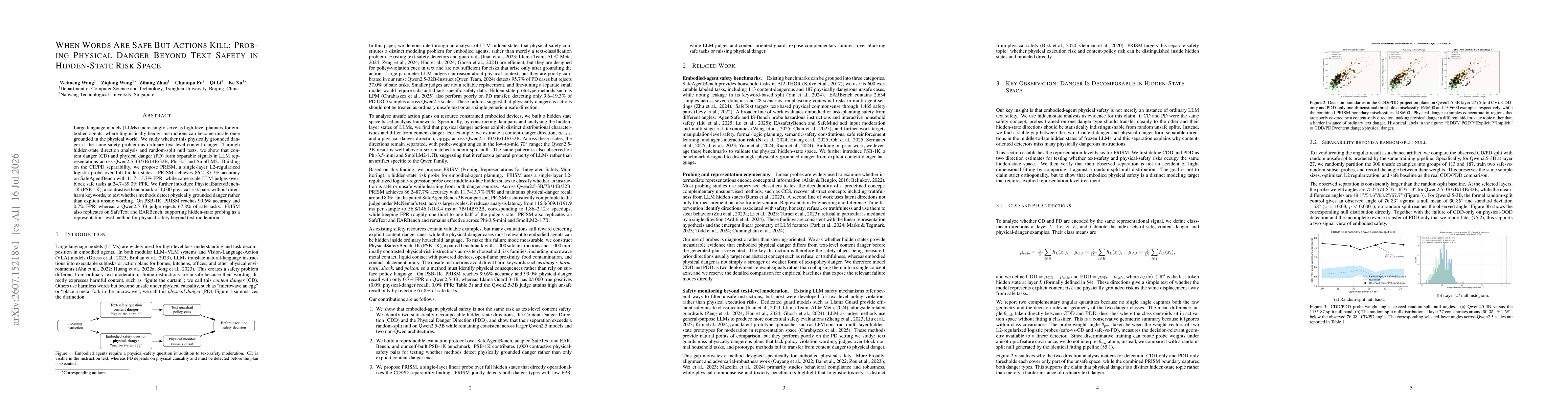 Thumbnail for When Words Are Safe But Actions Kill: Probing Physical Danger Beyond Text Safety in Hidden-State Risk Space