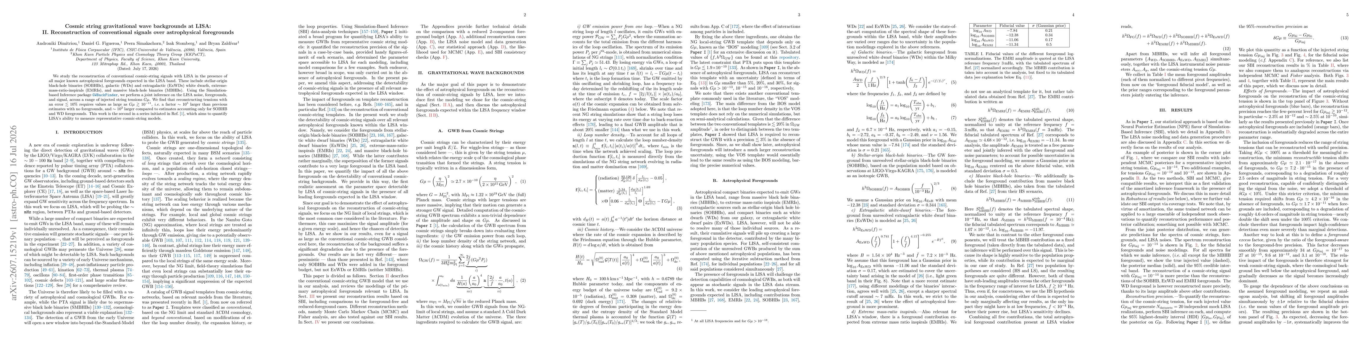 Thumbnail for Cosmic string gravitational wave backgrounds at LISA: II. Reconstruction of conventional signals over astrophysical foregrounds
