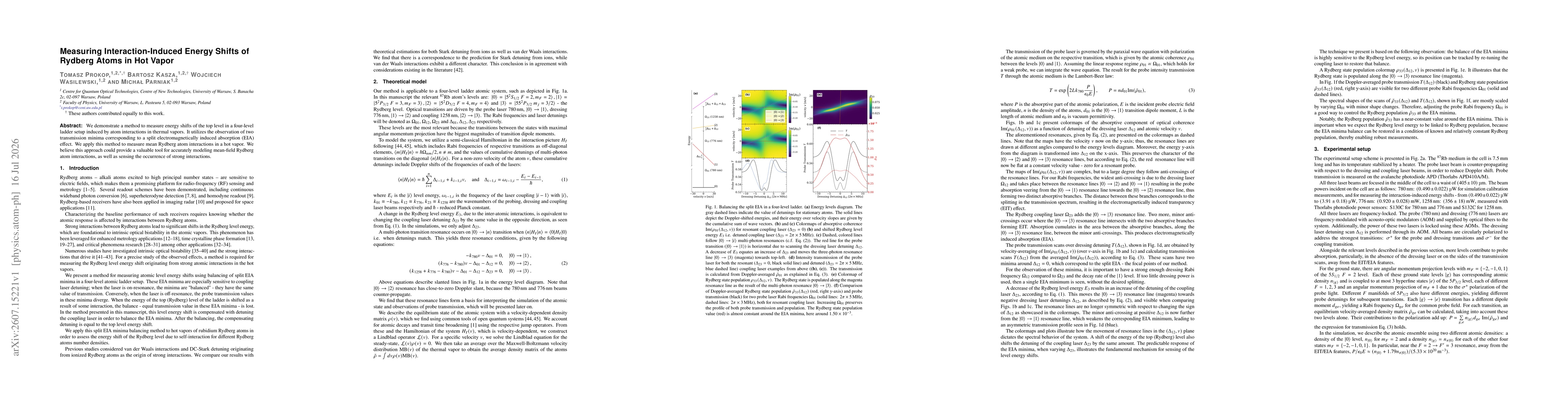Thumbnail for Measuring Interaction-Induced Energy Shifts of Rydberg Atoms in Hot Vapor