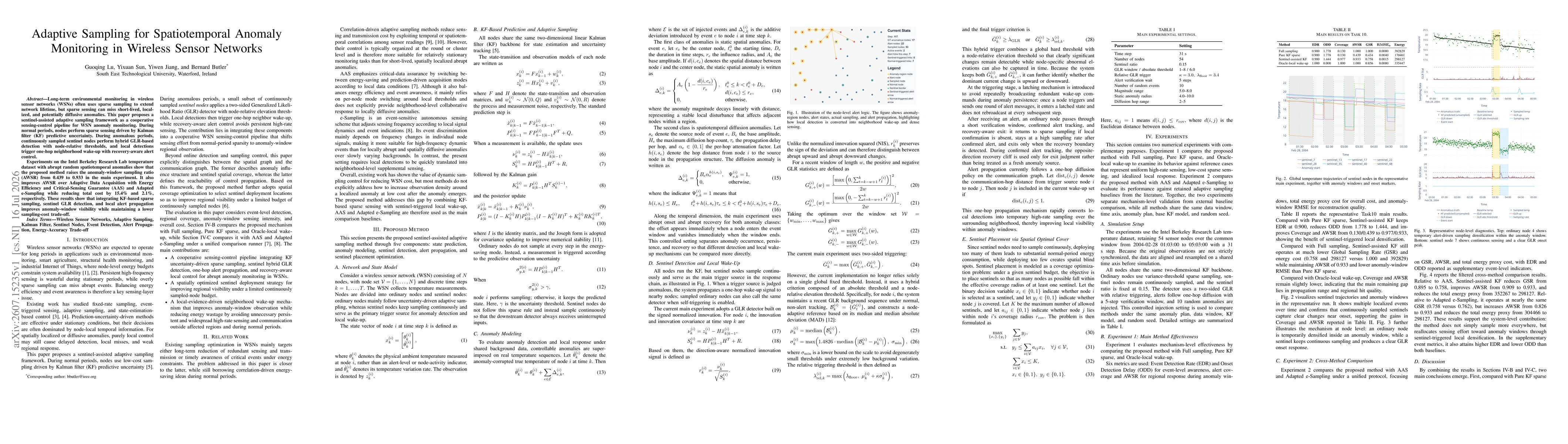 Thumbnail for Adaptive Sampling for Spatiotemporal Anomaly Monitoring in Wireless Sensor Networks