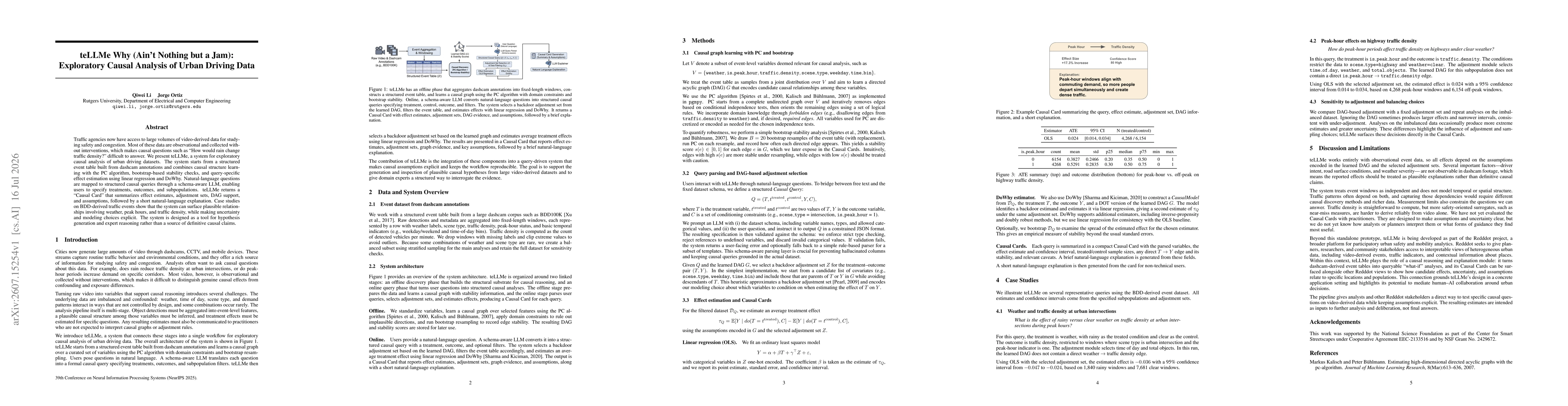 Thumbnail for teLLMe Why (Ain't Nothing but a Jam): Exploratory Causal Analysis of Urban Driving Data