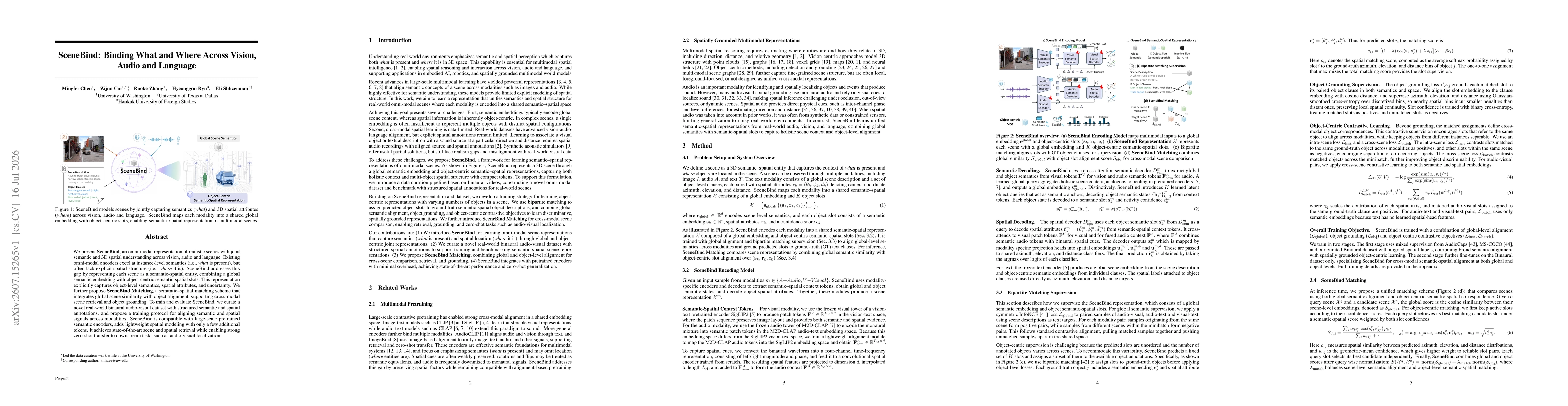 Thumbnail for SceneBind: Binding What and Where Across Vision, Audio and Language