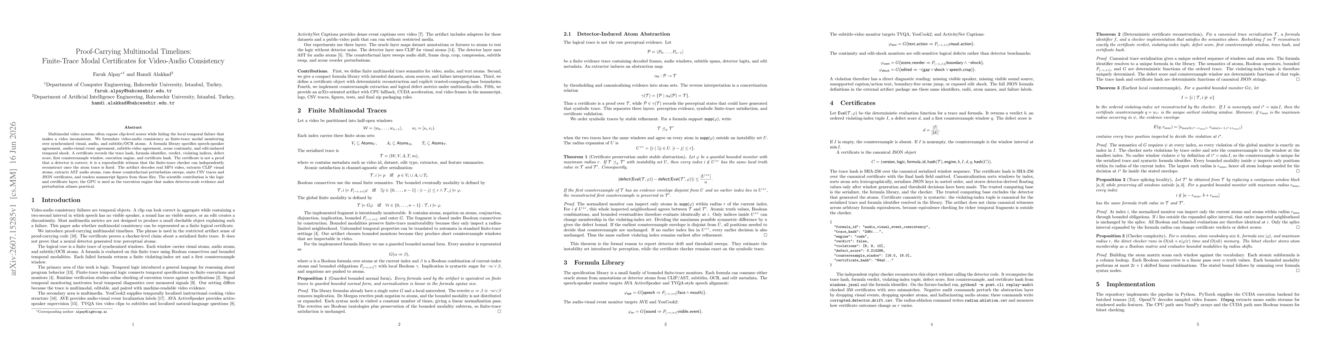 Thumbnail for Proof-Carrying Multimodal Timelines: Finite-Trace Modal Certificates for Video-Audio Consistency