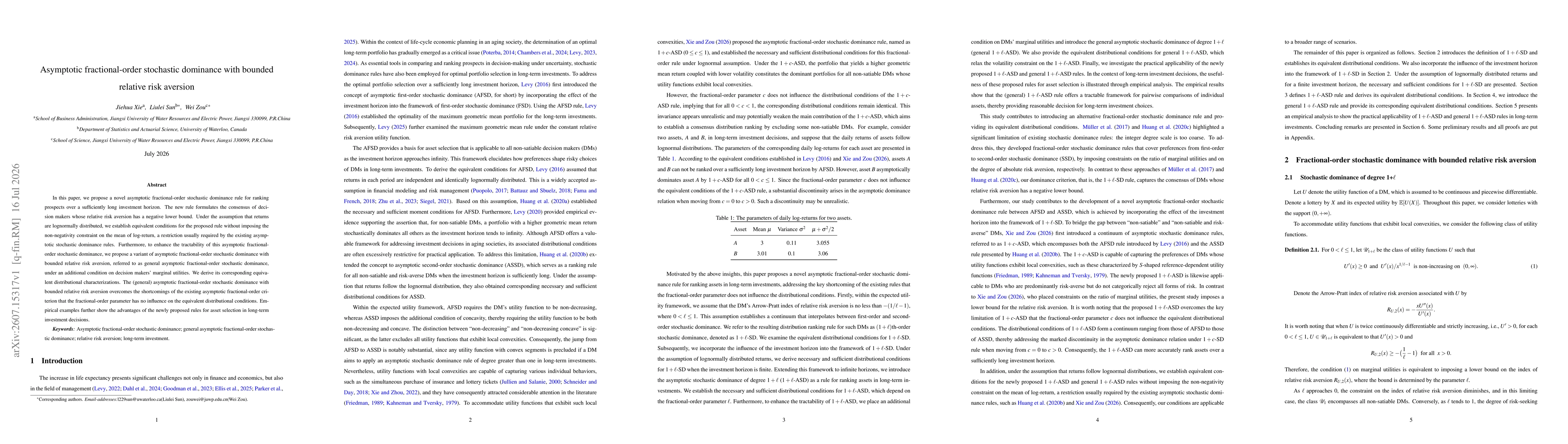 Thumbnail for Asymptotic fractional-order stochastic dominance with bounded relative risk aversion