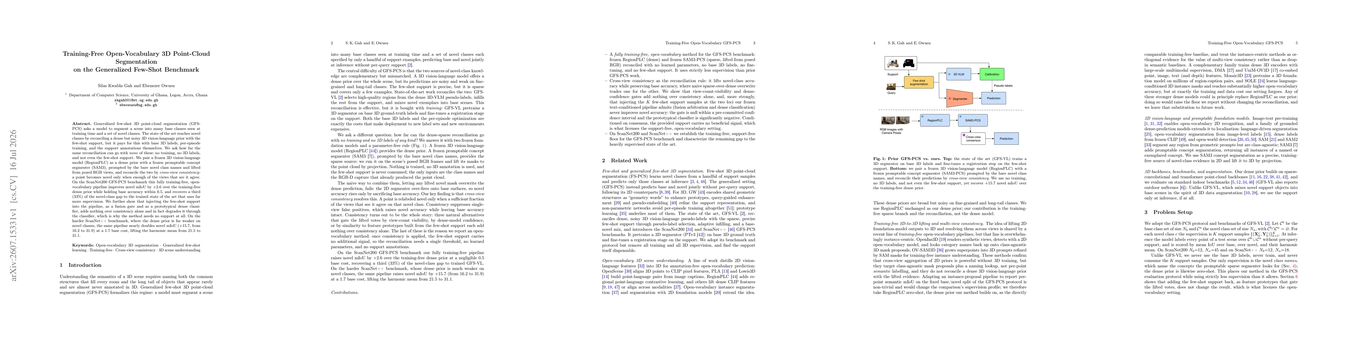 Thumbnail for Training-Free Open-Vocabulary 3D Point-Cloud Segmentation on the Generalized Few-Shot Benchmark