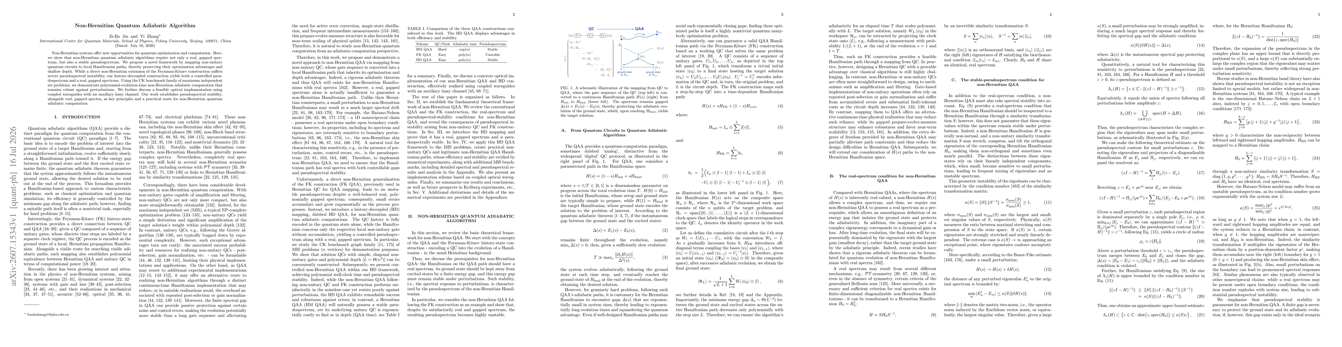 Thumbnail for Non-Hermitian Quantum Adiabatic Algorithm