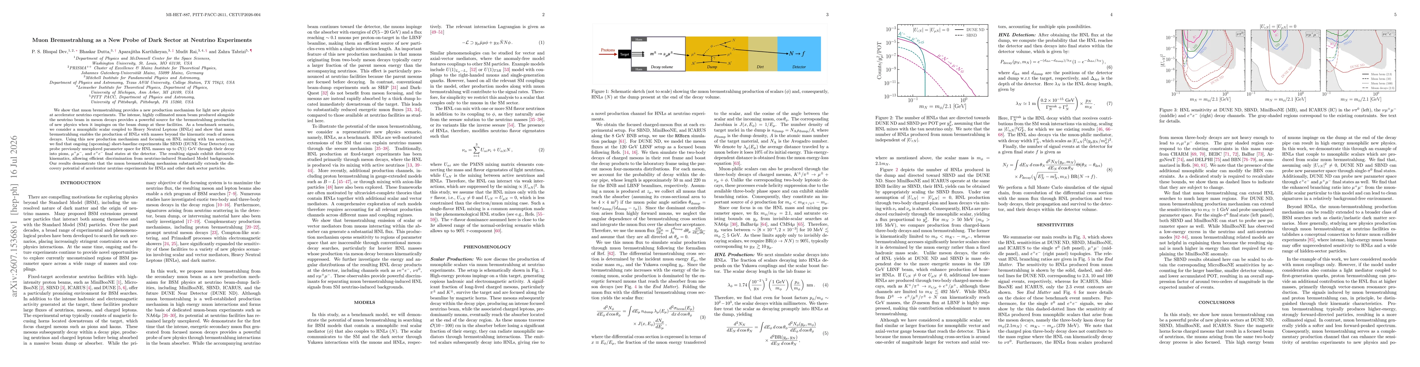 Thumbnail for Muon Bremsstrahlung as a New Probe of Dark Sector at Neutrino Experiments