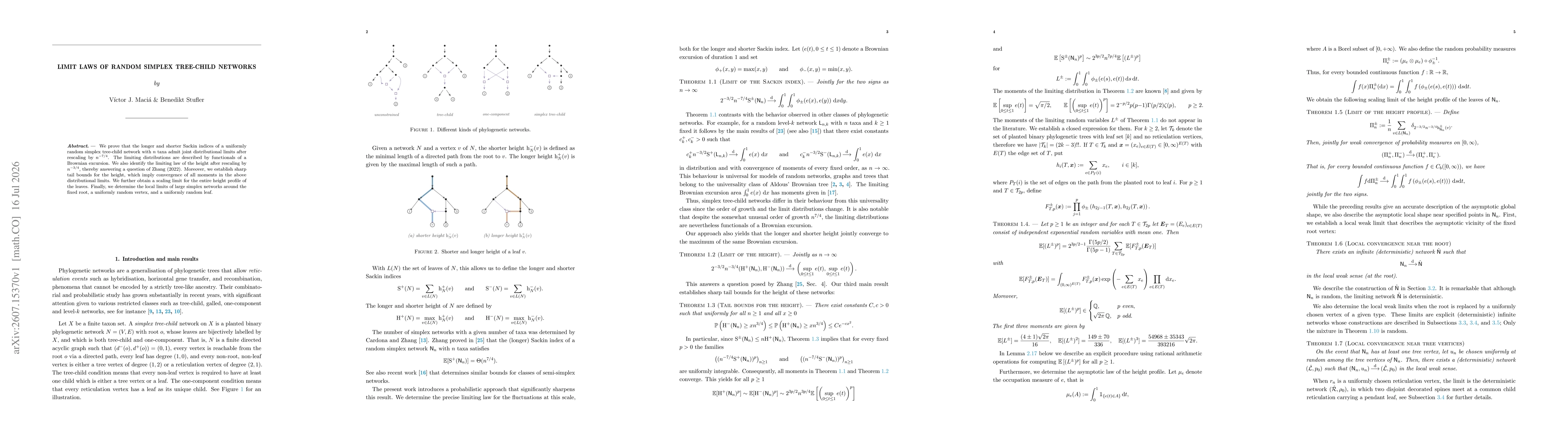 Thumbnail for Limit laws of random simplex tree-child networks