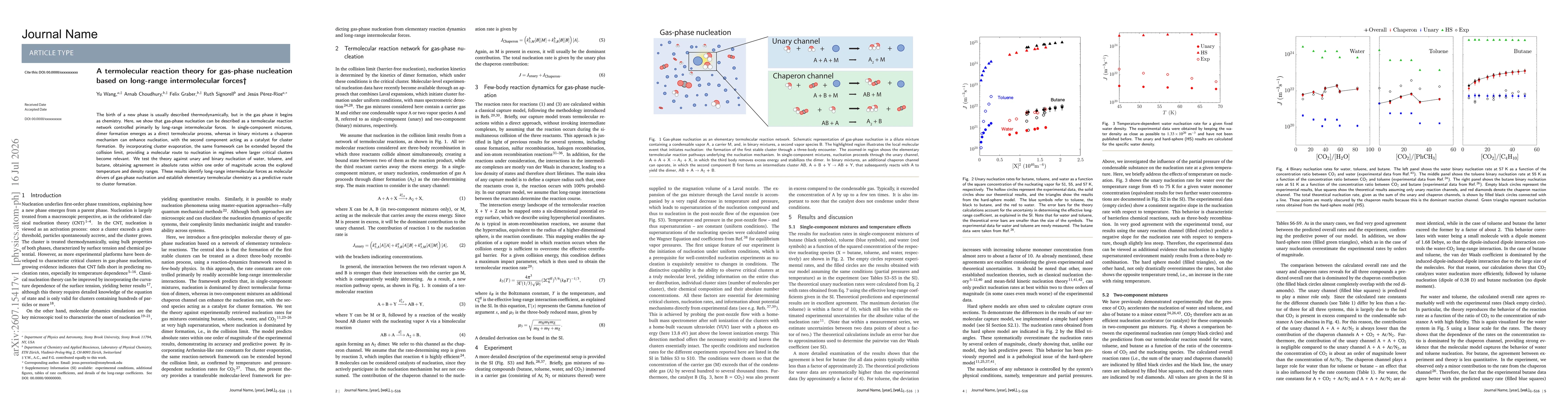Thumbnail for A termolecular reaction theory for gas-phase nucleation based on long-range intermolecular forces