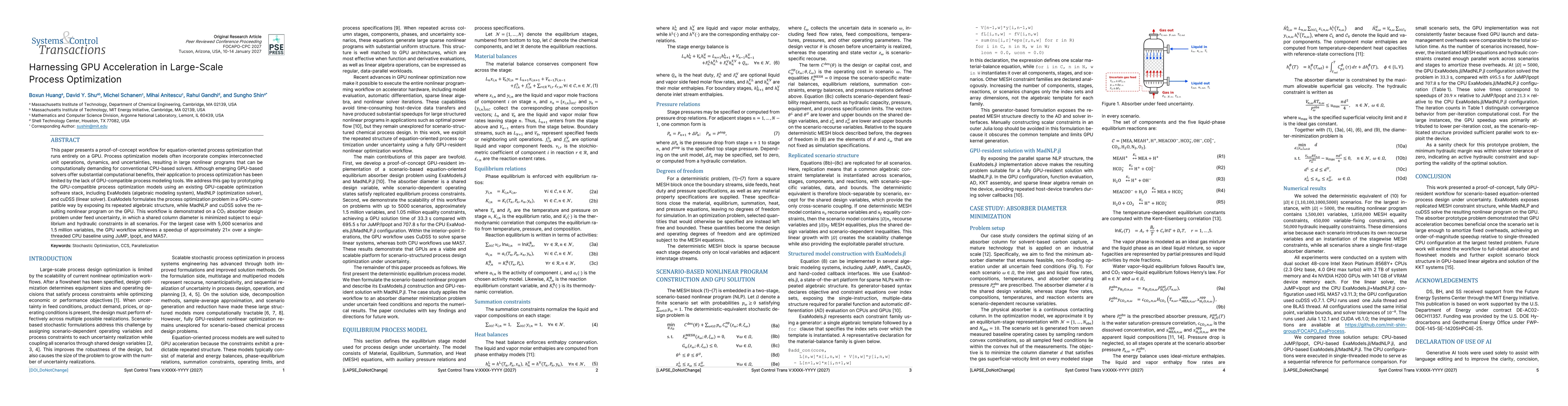 Thumbnail for Harnessing GPU Acceleration in Large-Scale Process Optimization