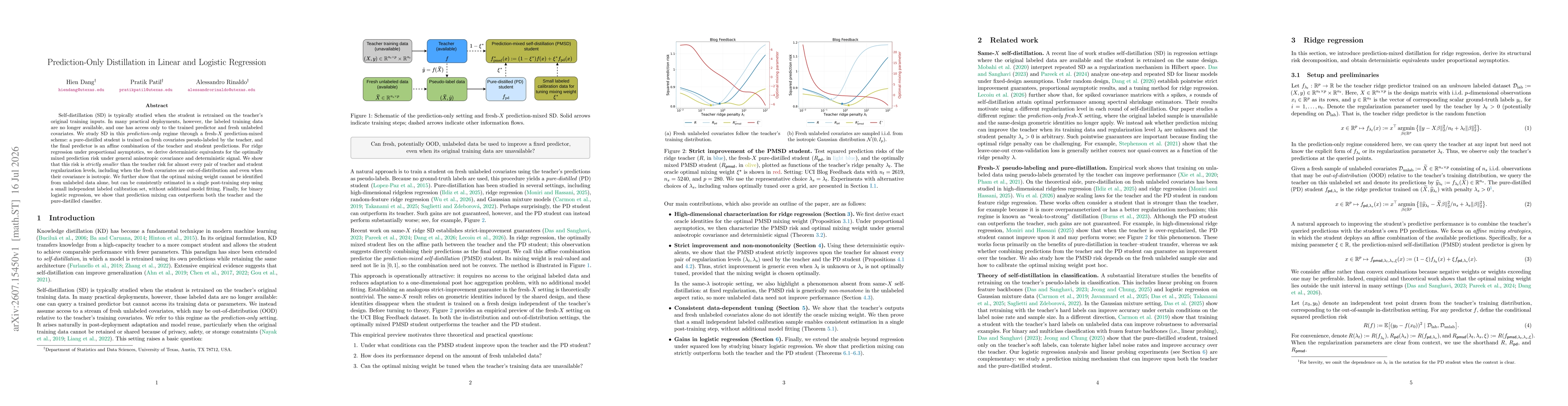 Thumbnail for Prediction-Only Distillation in Linear and Logistic Regression