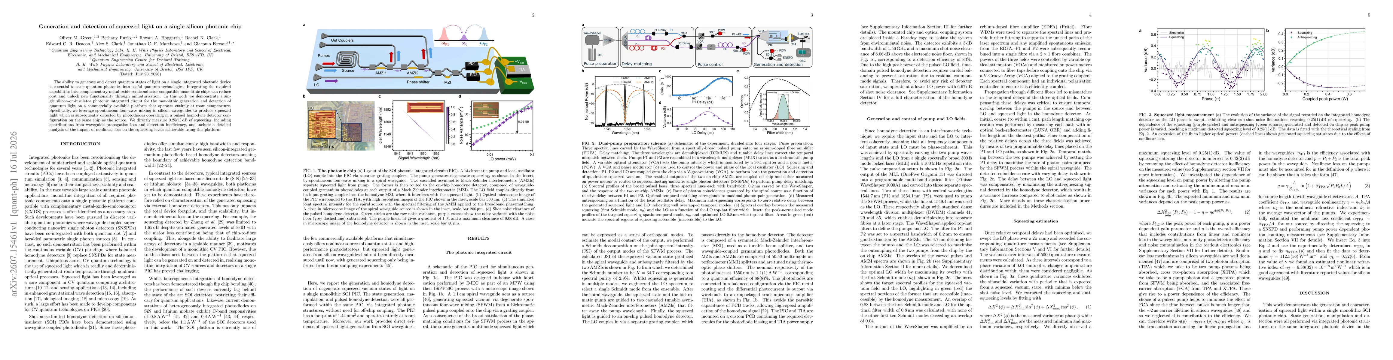 Thumbnail for Generation and detection of squeezed light on a single silicon photonic chip