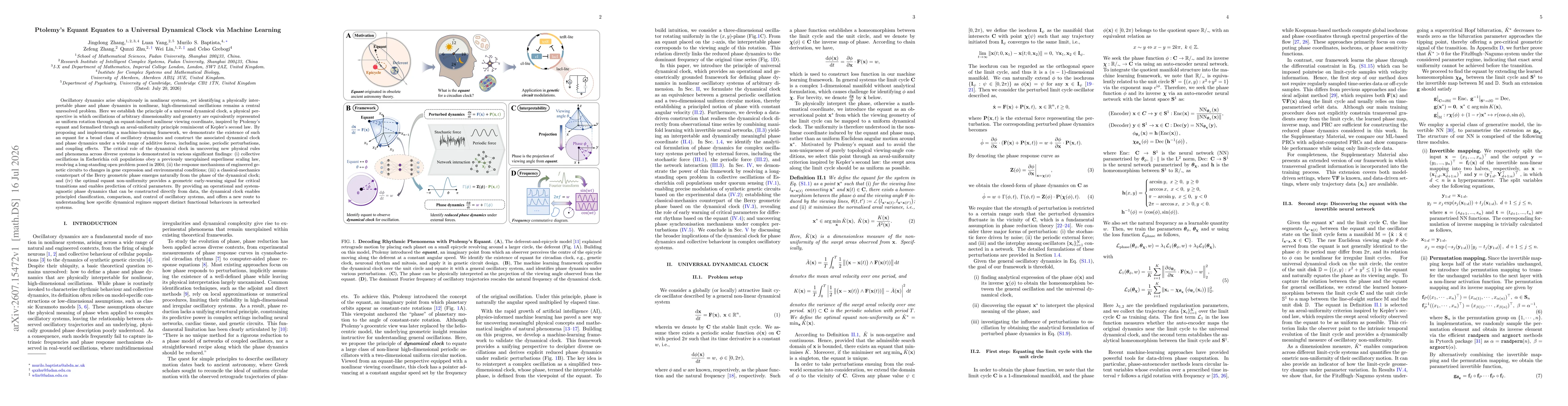 Thumbnail for Ptolemy's Equant Equates to a Universal Dynamical Clock via Machine Learning