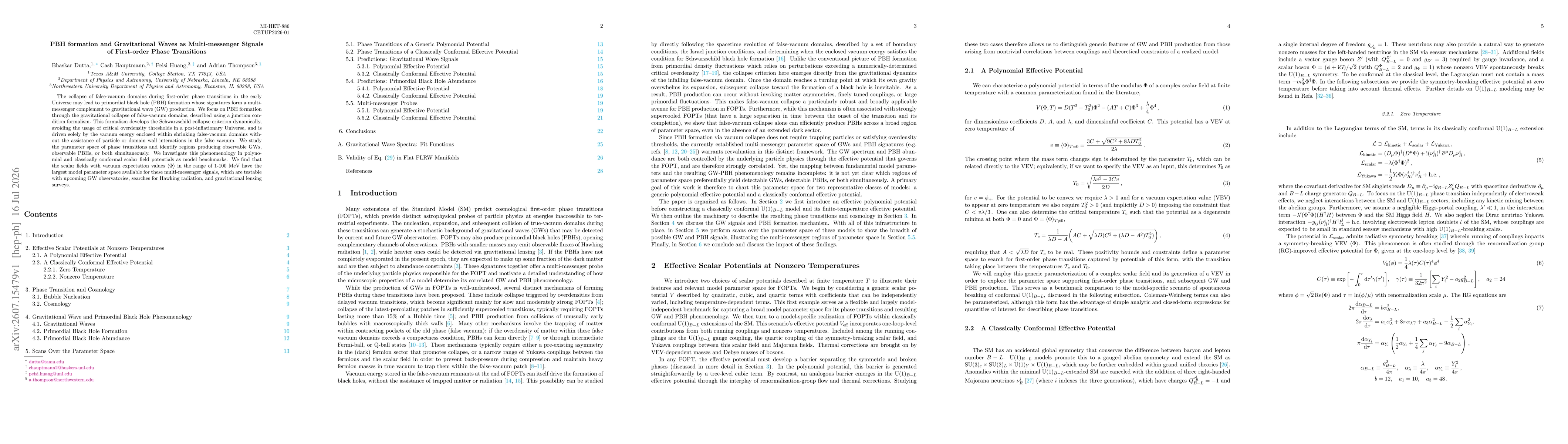 Thumbnail for PBH formation and Gravitational Waves as Multi-messenger Signals of First-order Phase Transitions