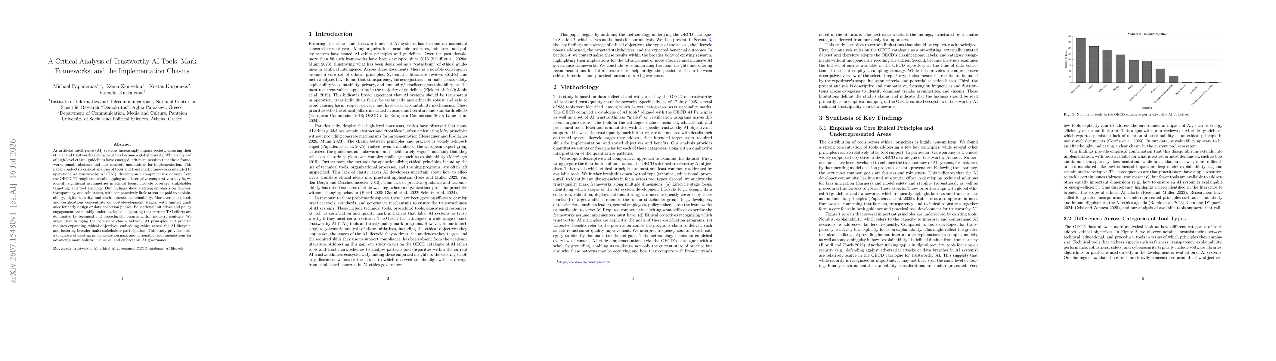Thumbnail for A Critical Analysis of Trustworthy AI Tools, Mark Frameworks, and the Implementation Chasms