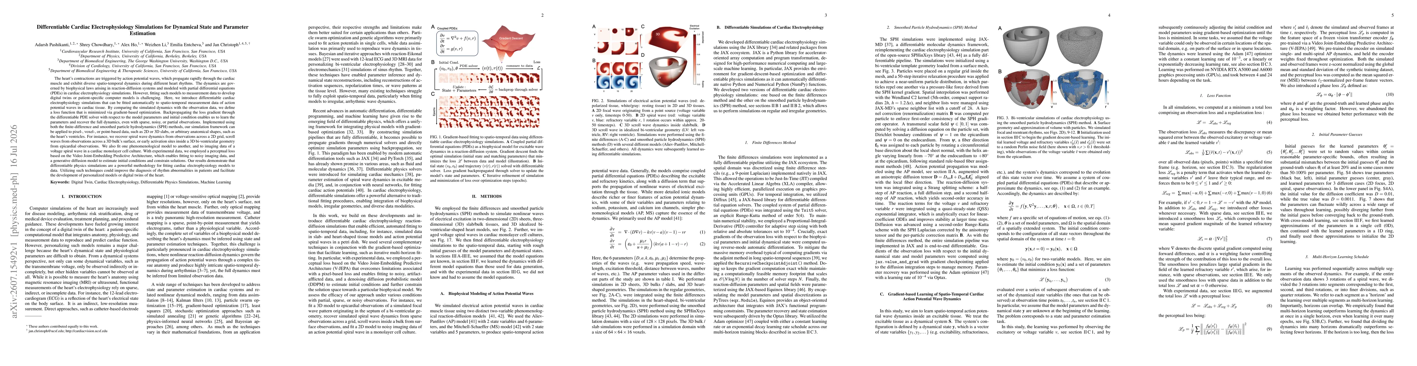 Thumbnail for Differentiable Cardiac Electrophysiology Simulations for Dynamical State and Parameter Estimation