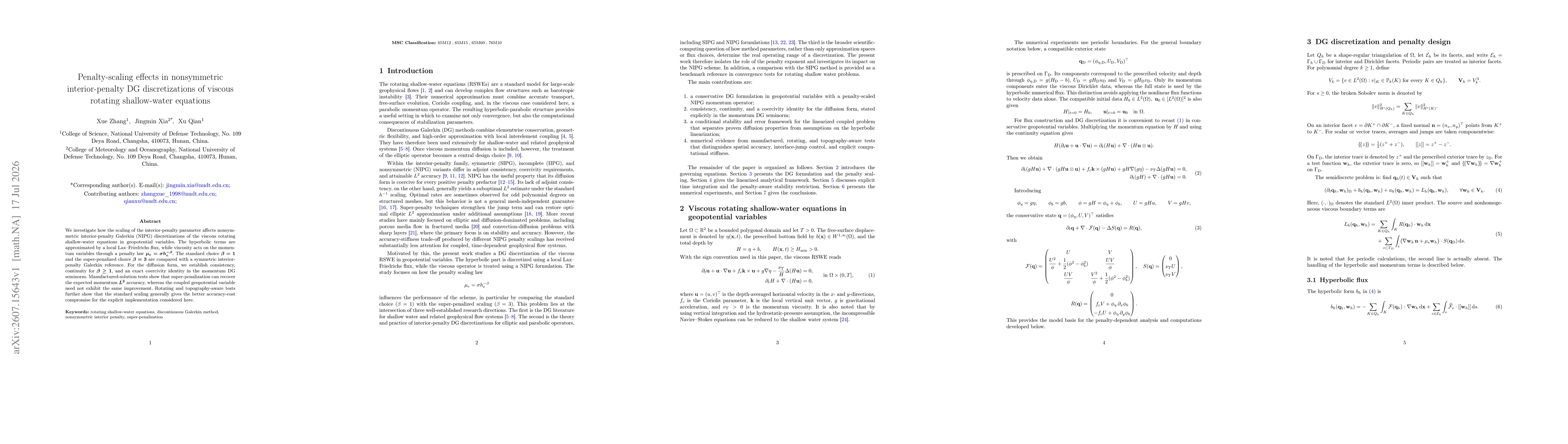 Thumbnail for Penalty-scaling effects in nonsymmetric interior-penalty DG discretizations of viscous rotating shallow-water equations