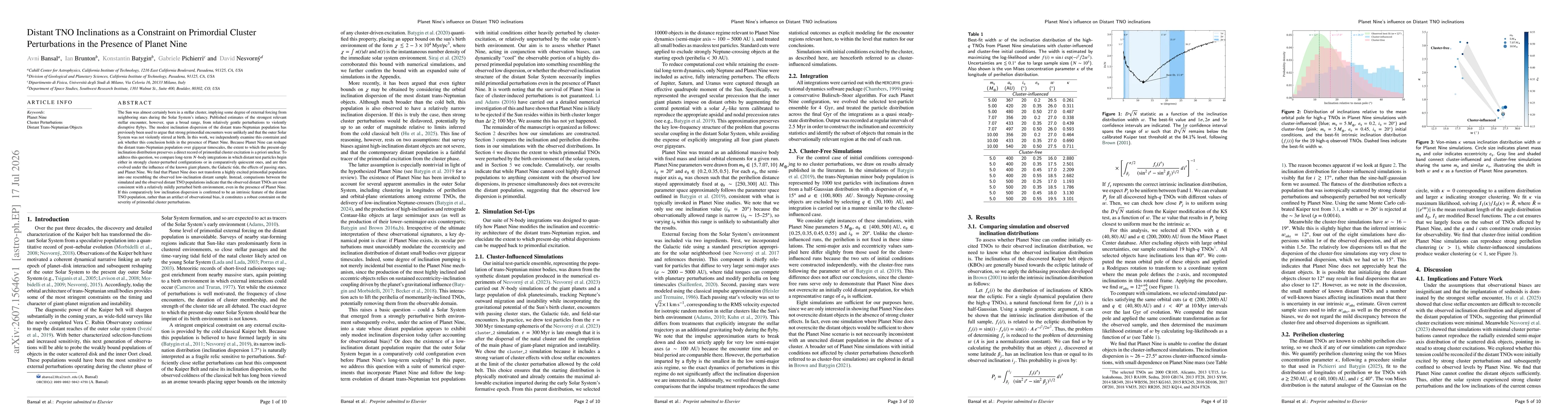 Thumbnail for Distant TNO Inclinations as a Constraint on Primordial Cluster Perturbations in the Presence of Planet Nine