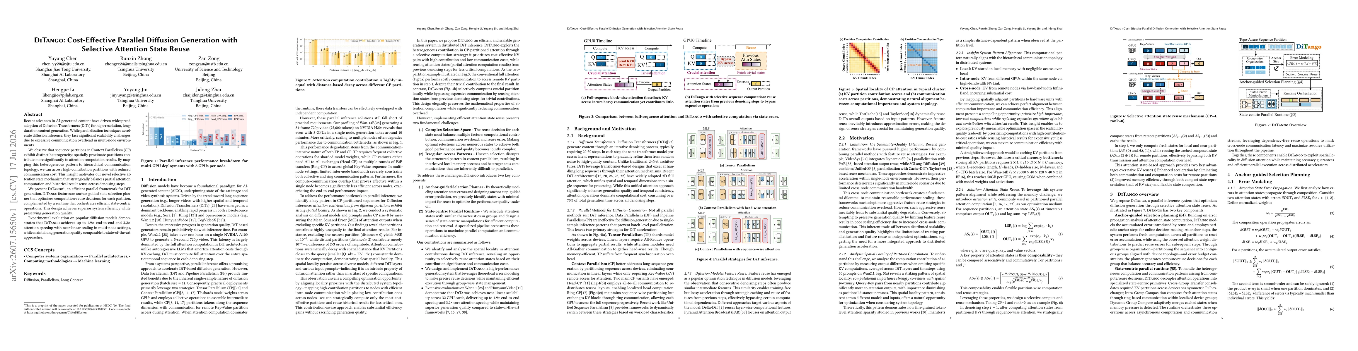 Thumbnail for DiTango: Cost-Effective Parallel Diffusion Generation with Selective Attention State Reuse