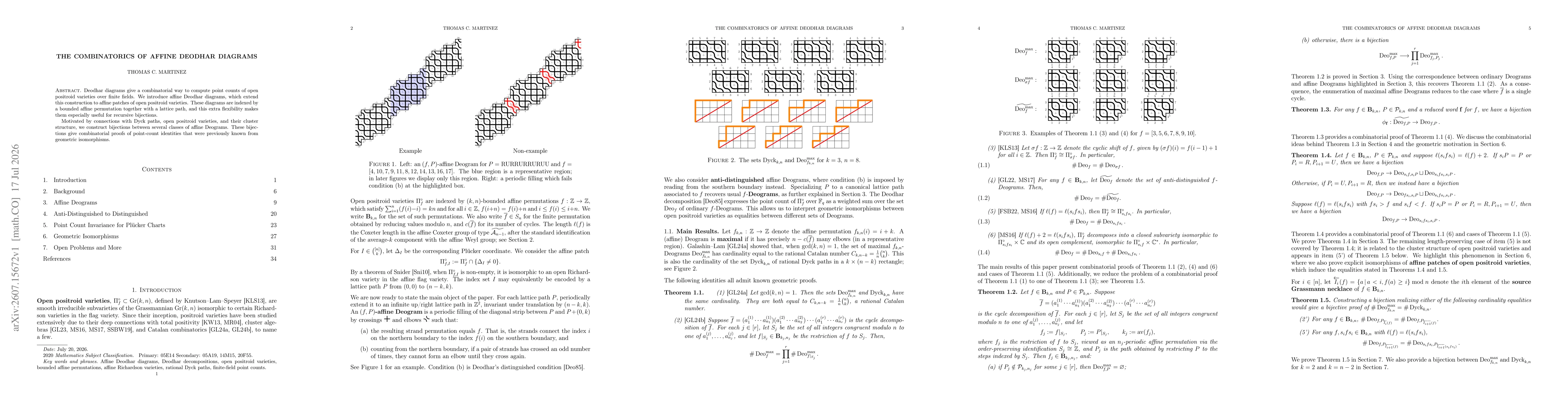 Thumbnail for The Combinatorics of Affine Deodhar Diagrams