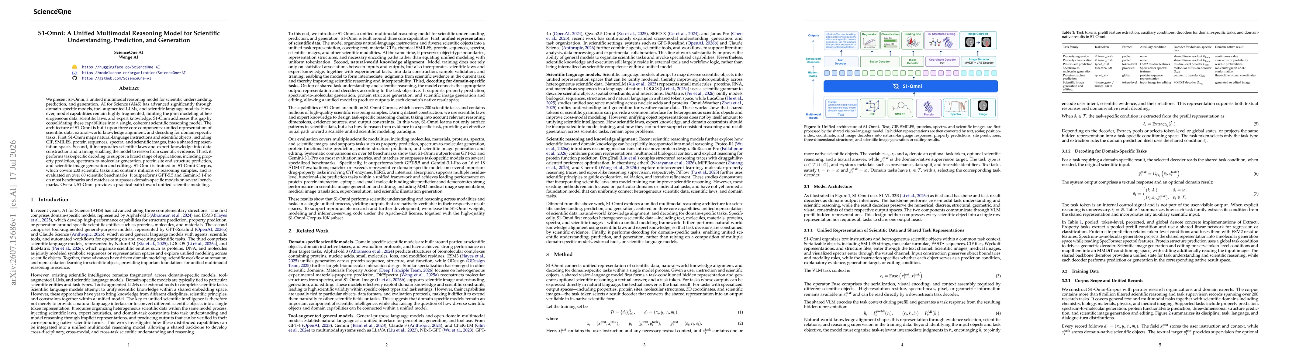 Thumbnail for S1-Omni: A Unified Multimodal Reasoning Model for Scientific Understanding, Prediction, and Generation