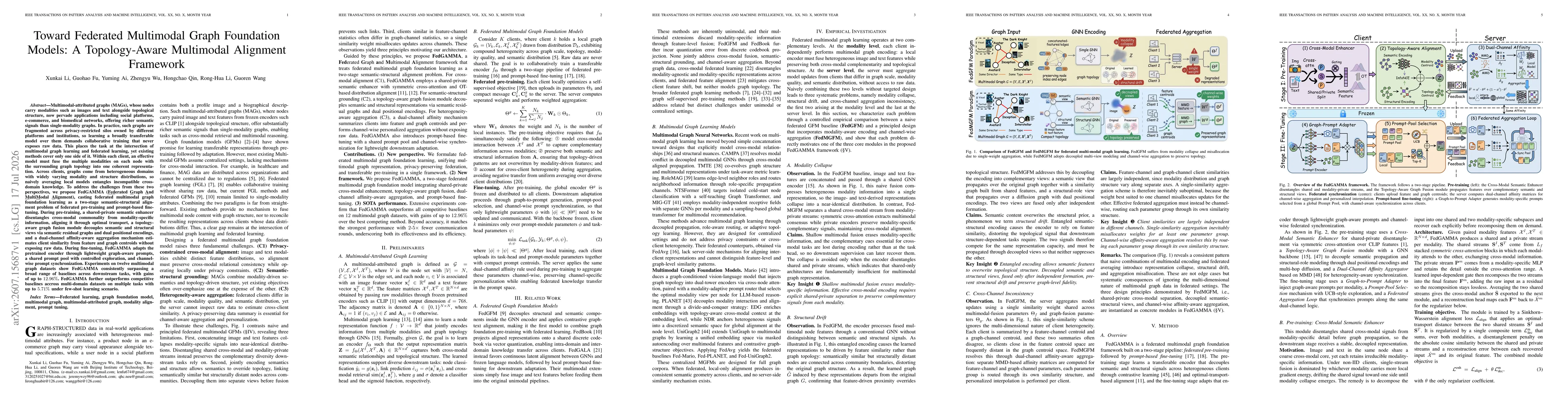 Thumbnail for Toward Federated Multimodal Graph Foundation Models: A Topology-Aware Multimodal Alignment Framework