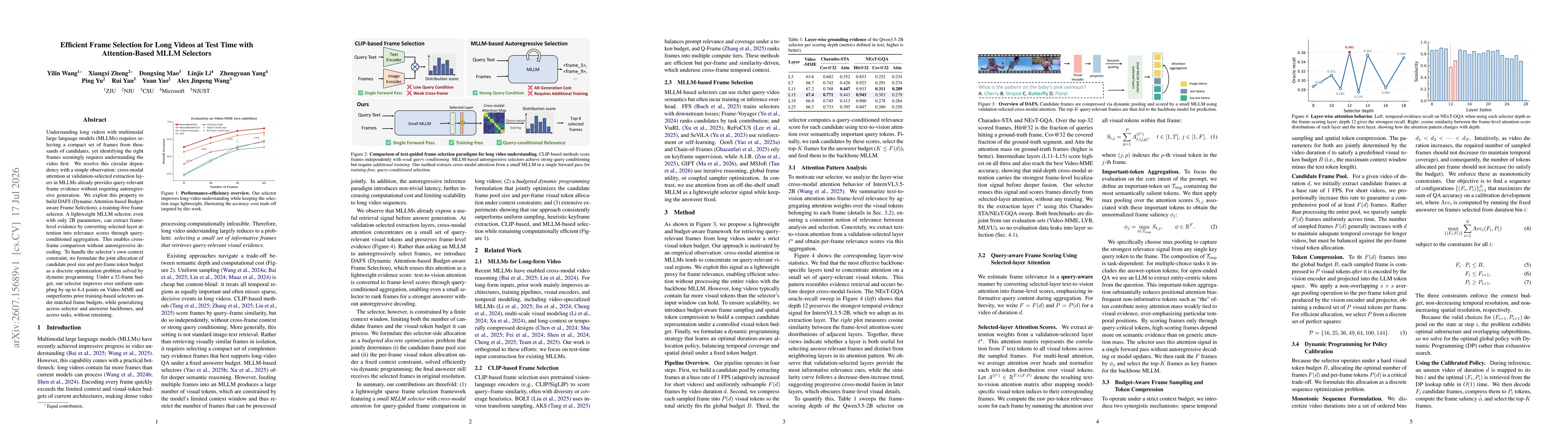 Thumbnail for Efficient Frame Selection for Long Videos at Test Time with Attention-Based MLLM Selectors