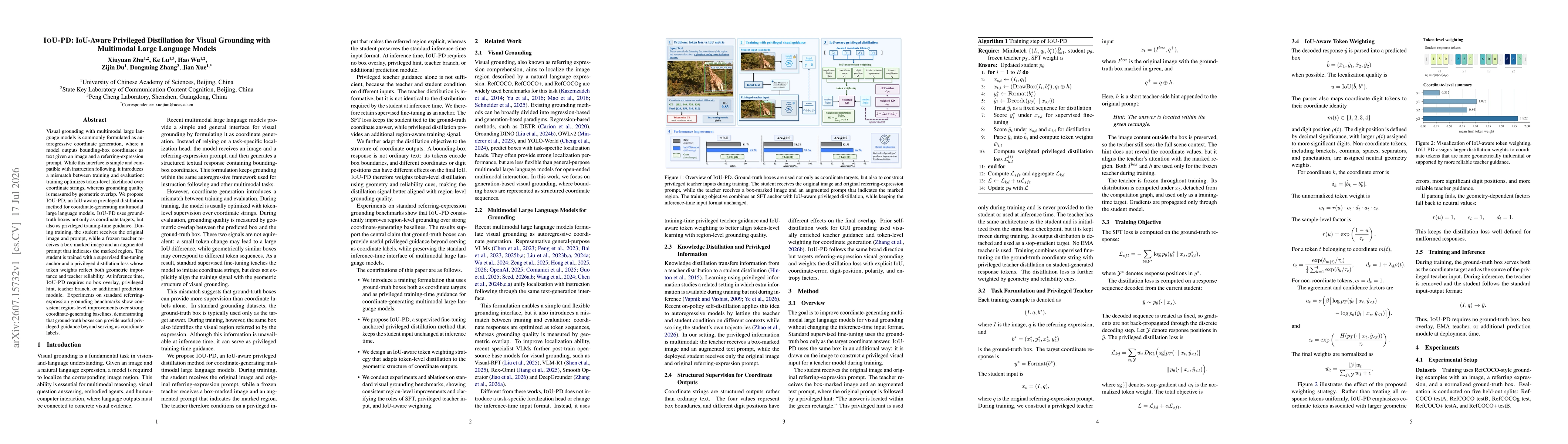 Thumbnail for IoUPD: IoU-Aware Privileged Distillation for Visual Grounding with Multimodal Large Language Models