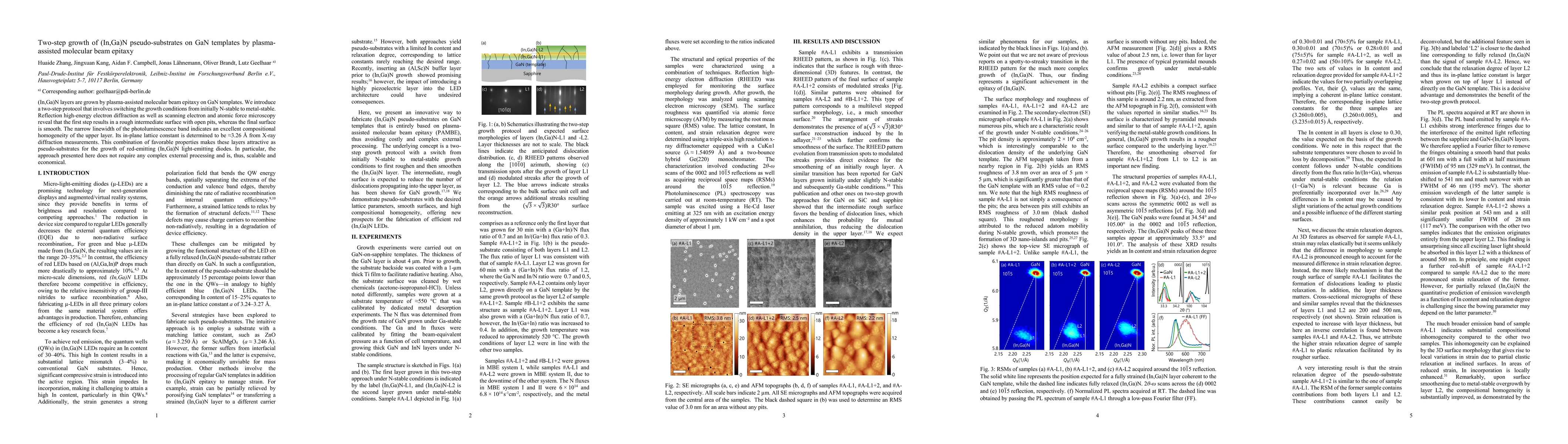 Thumbnail for Two-step growth of (In,Ga)N pseudo-substrates on GaN templates by plasma-assisted molecular beam epitaxy