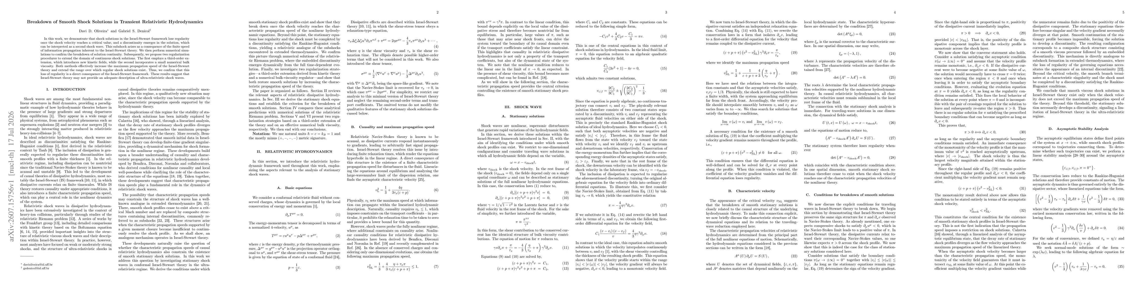 Thumbnail for Breakdown of Smooth Shock Solutions in Transient Relativistic Hydrodynamics