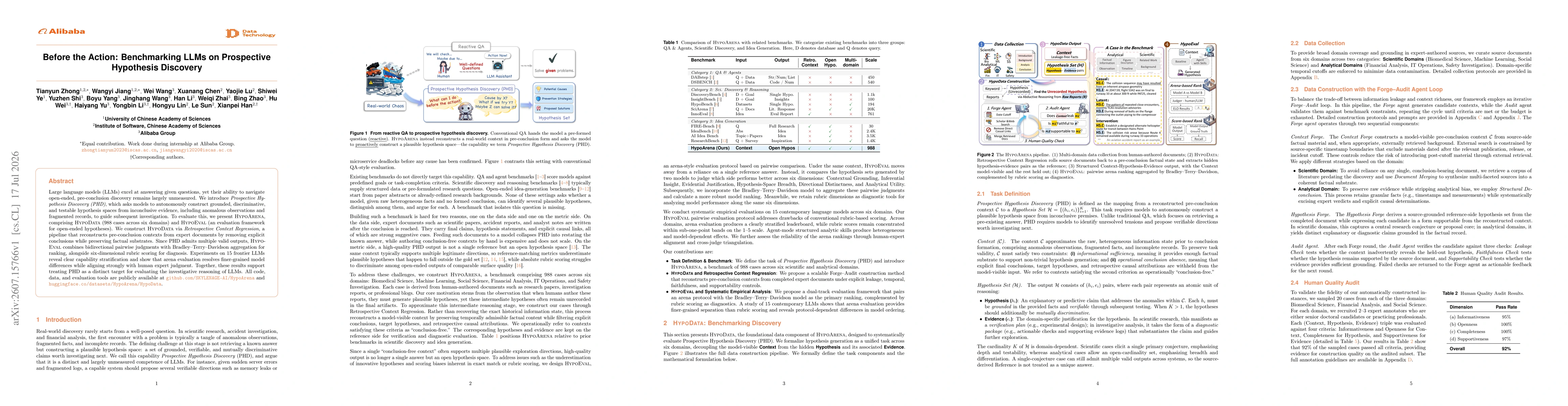 Thumbnail for Before the Action: Benchmarking LLMs on Prospective Hypothesis Discovery