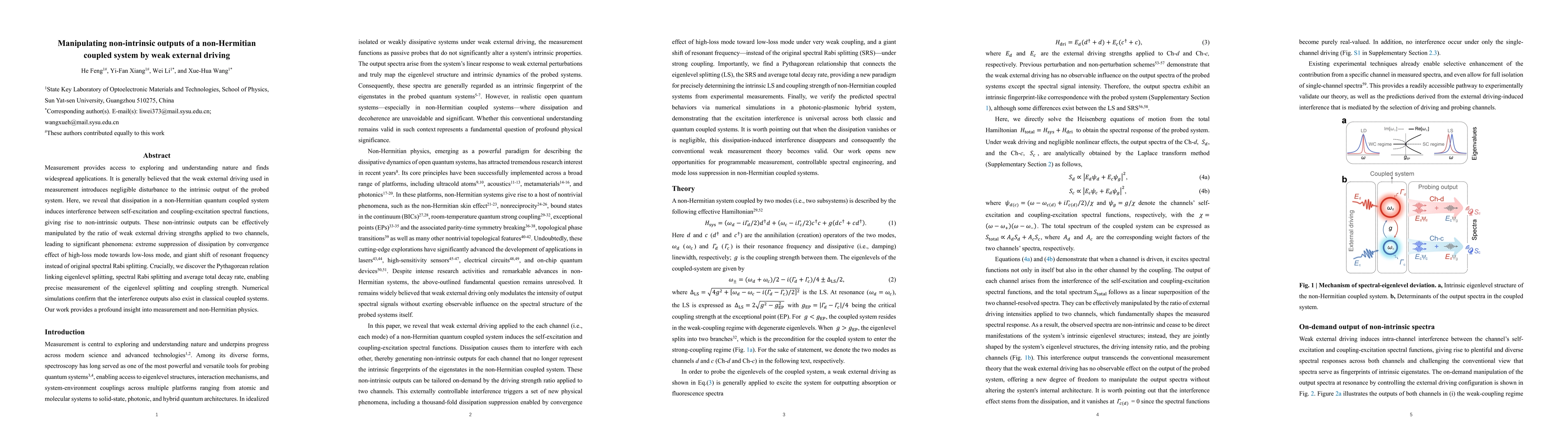Thumbnail for Manipulating non-intrinsic outputs of a non-Hermitian coupled system by weak external driving