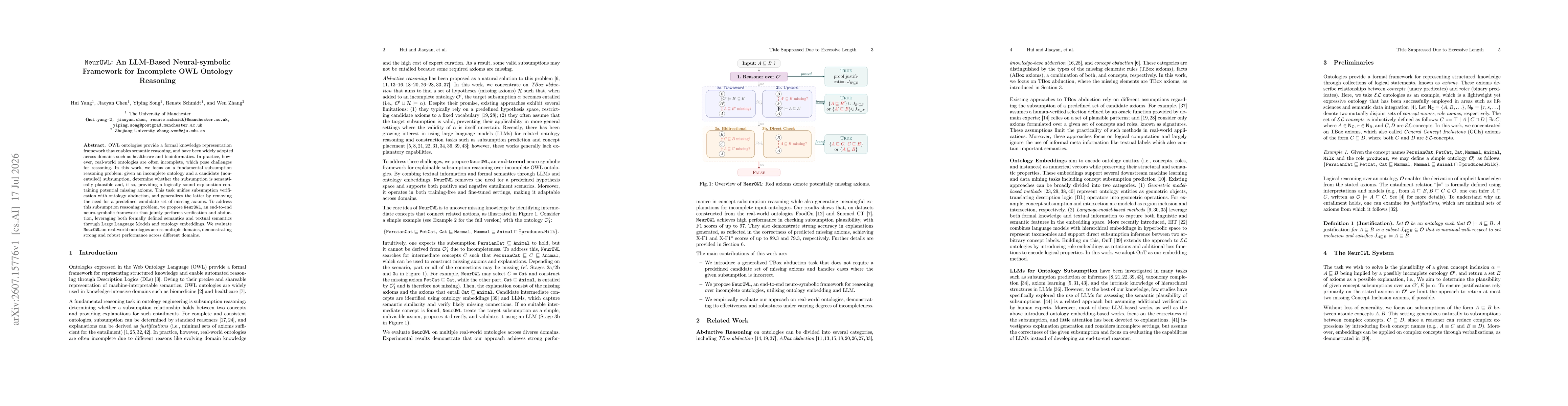 Thumbnail for NeurOWL: An LLM-Based Neural-symbolic Framework for Incomplete OWL Ontology Reasoning