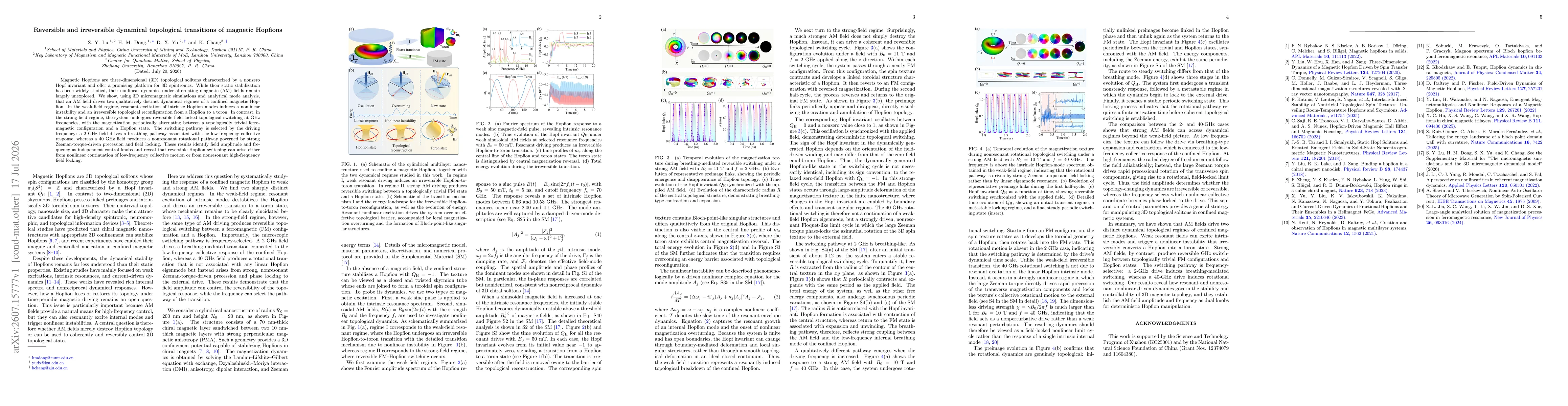 Thumbnail for Reversible and irreversible dynamical topological transitions of magnetic Hopfions