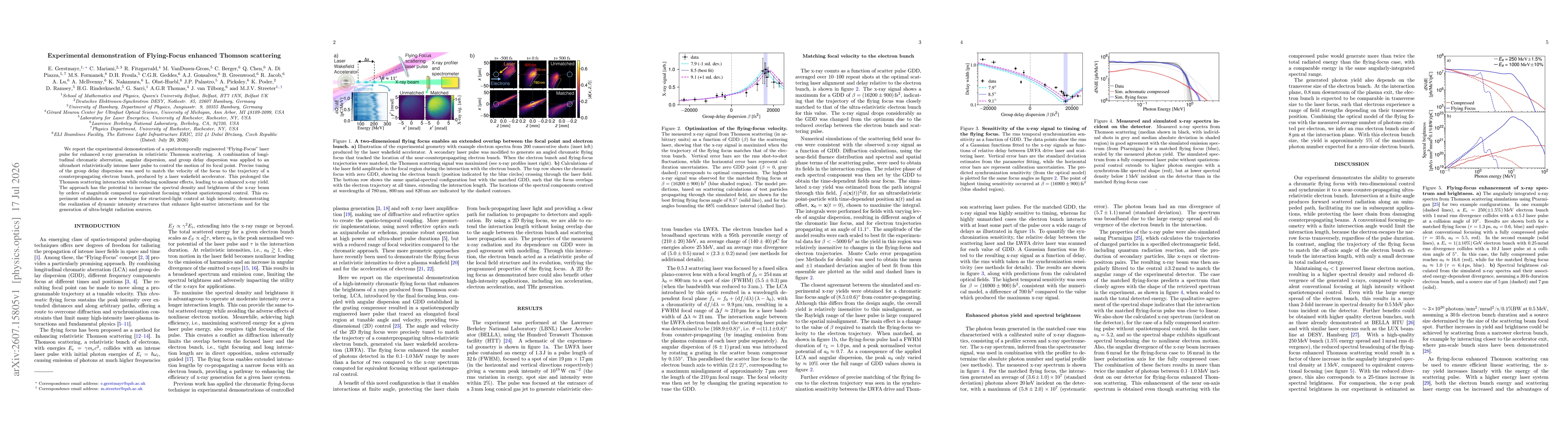 Thumbnail for Experimental demonstration of Flying-Focus enhanced Thomson scattering