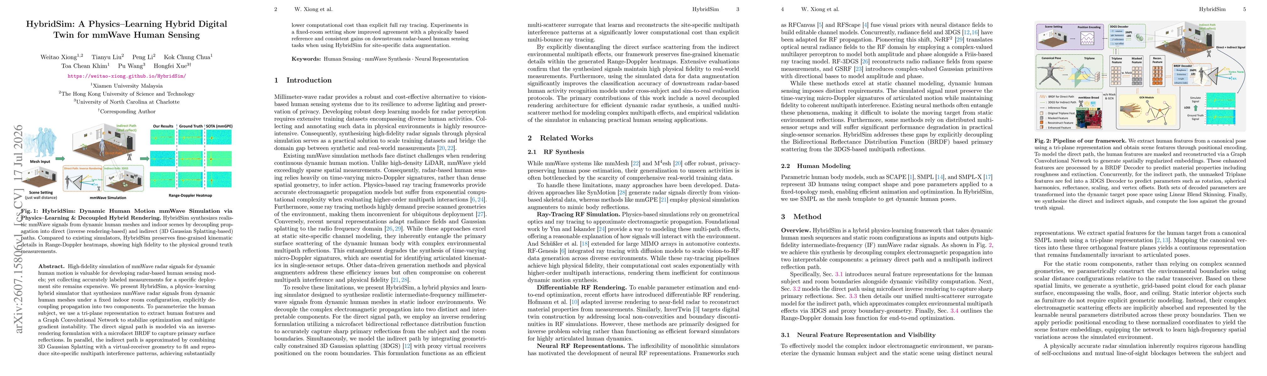 Thumbnail for HybridSim: A Physics-Learning Hybrid Digital Twin for mmWave Human Sensing