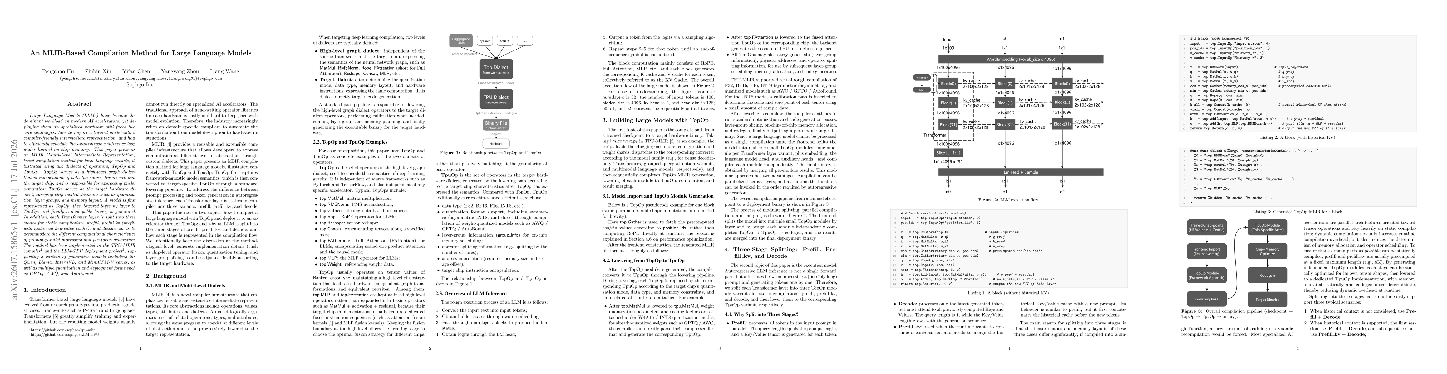 Thumbnail for An MLIR-Based Compilation Method for Large Language Models