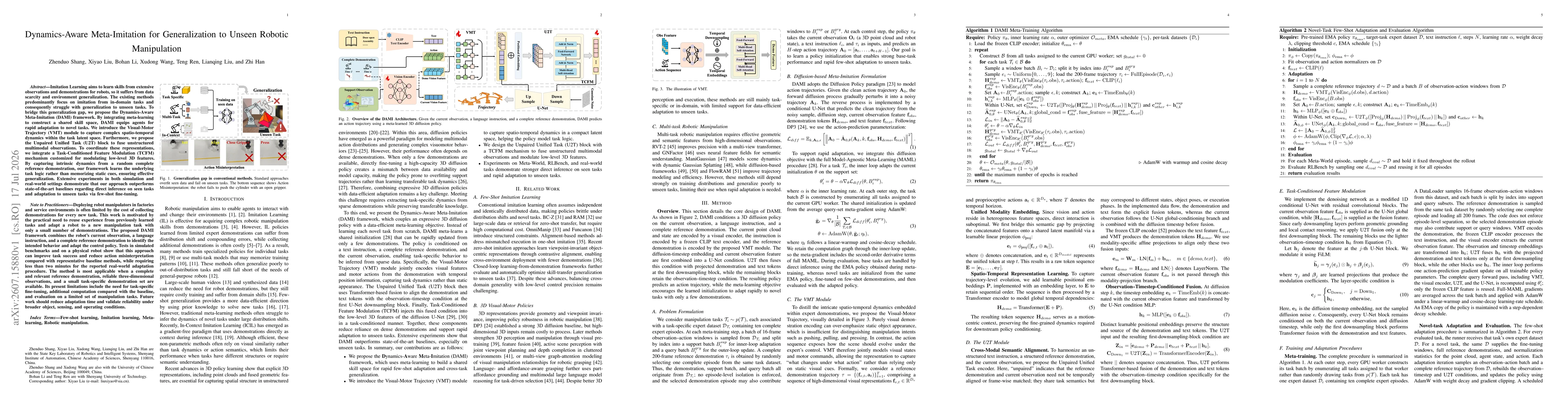 Thumbnail for Dynamics-Aware Meta-Imitation for Generalization to Unseen Robotic Manipulation