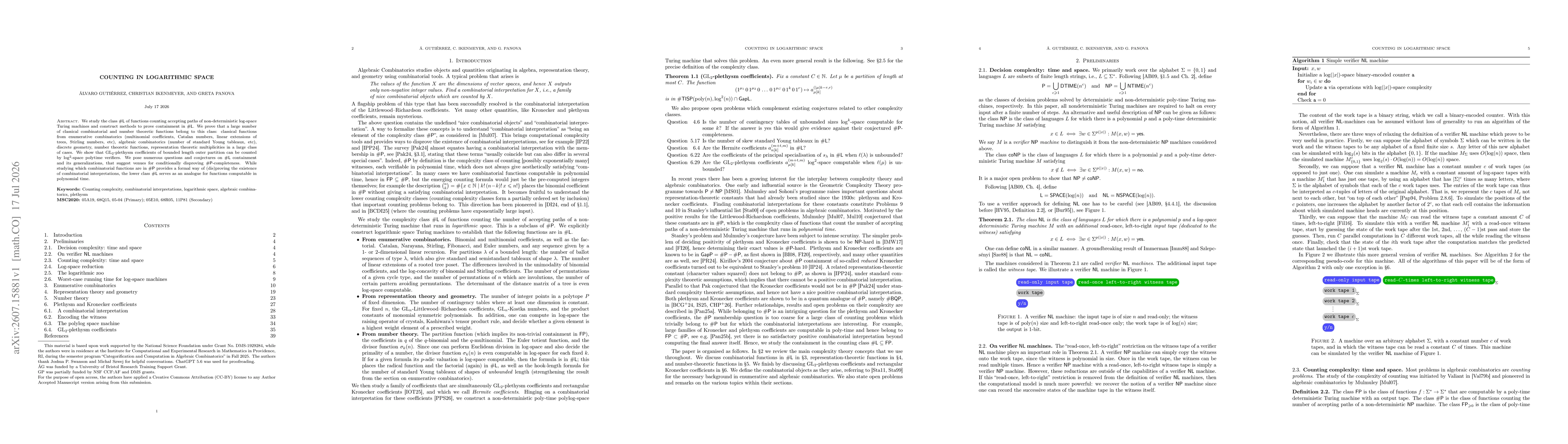Thumbnail for Counting in logarithmic space