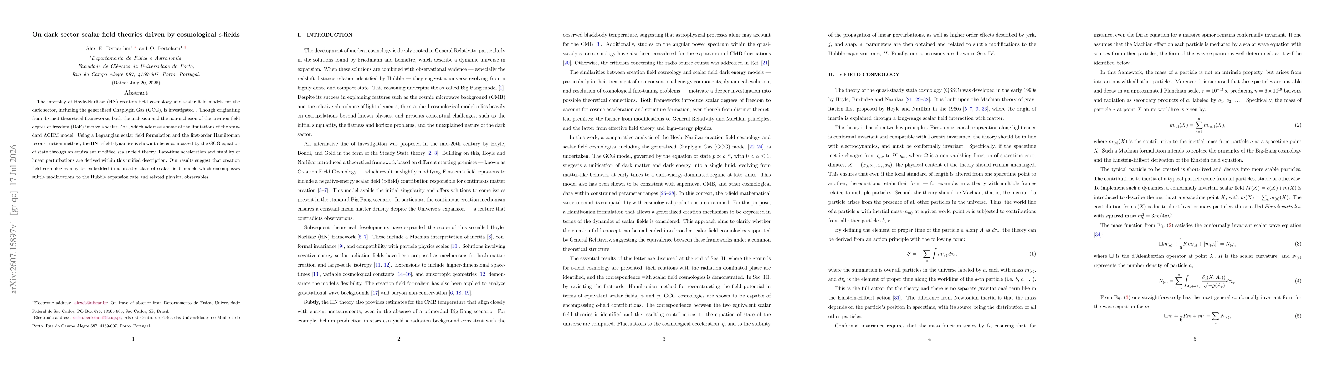 Thumbnail for On dark sector scalar field theories driven by cosmological $c$-fields