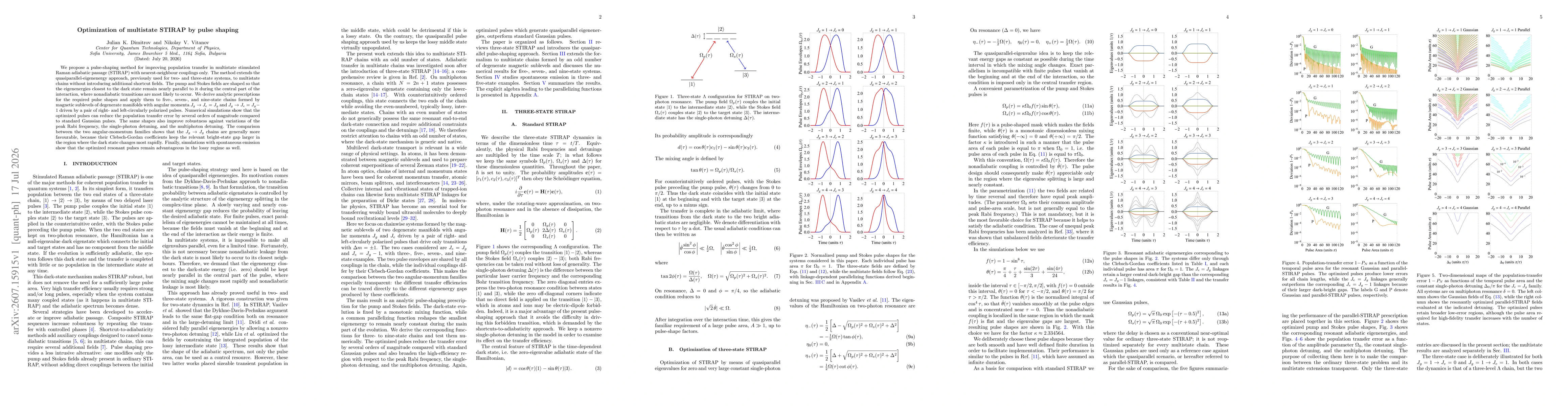 Thumbnail for Optimization of multistate STIRAP by pulse shaping