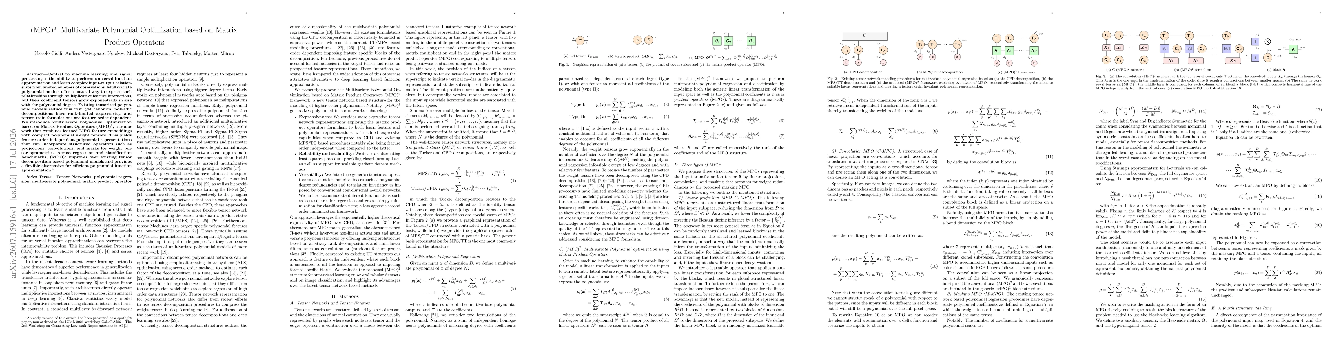 Thumbnail for (MPO)$^2$: Multivariate Polynomial Optimization based on Matrix Product Operators