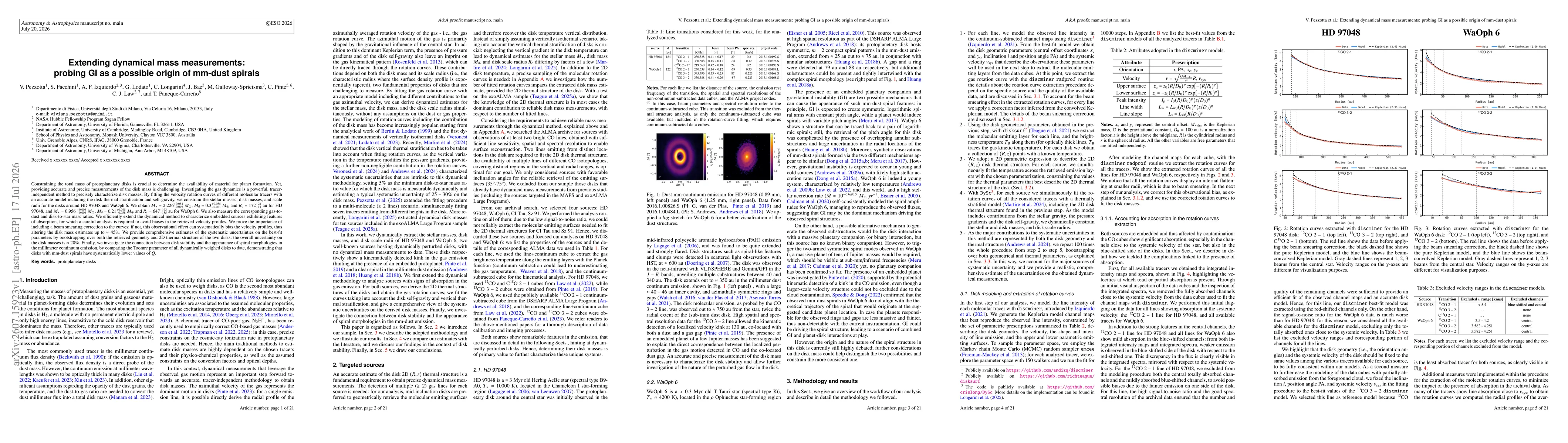 Thumbnail for Extending dynamical mass measurements: probing GI as a possible origin of mm-dust spirals