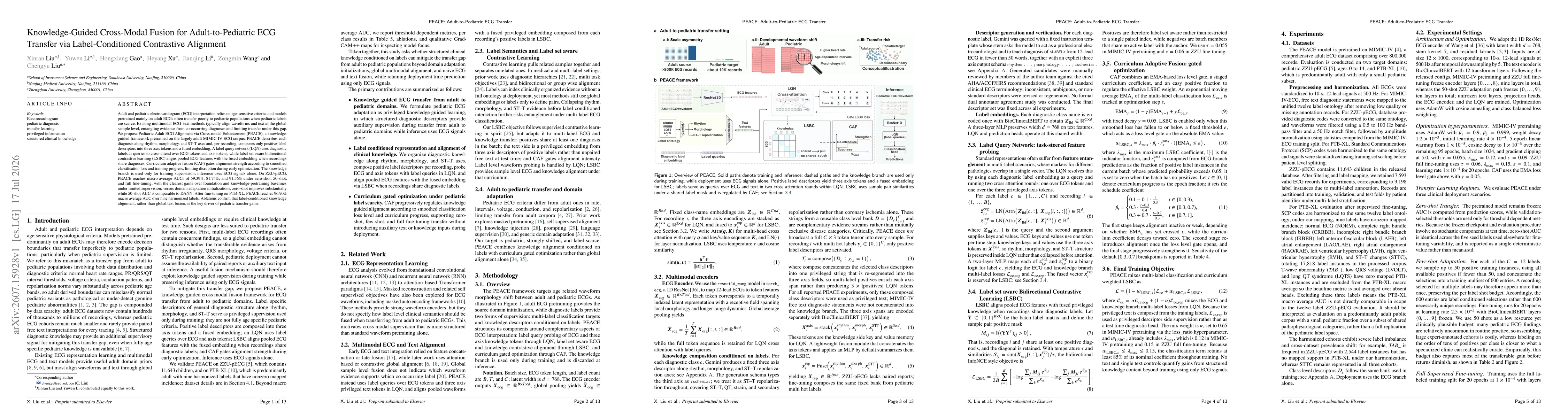 Thumbnail for Knowledge-Guided Cross-Modal Fusion for Adult-to-Pediatric ECG Transfer via Label-Conditioned Contrastive Alignment